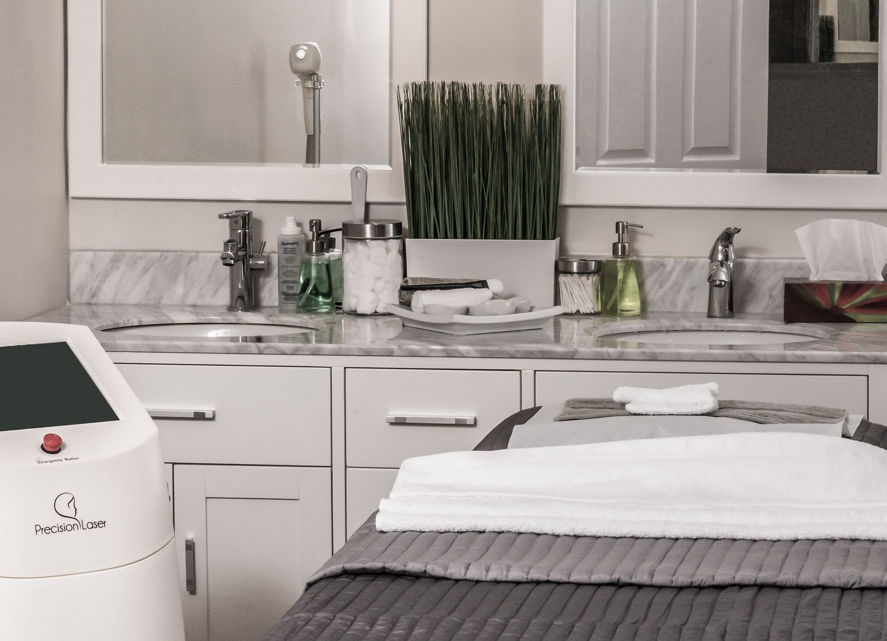Quiet spa treatment room